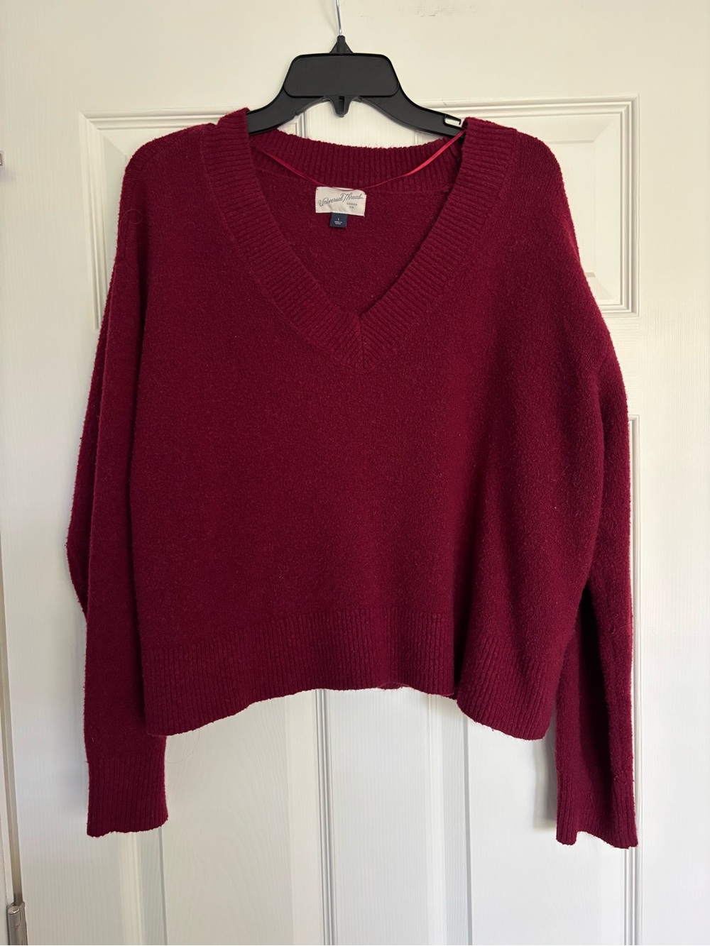 V-Neck Dark Red Sweater